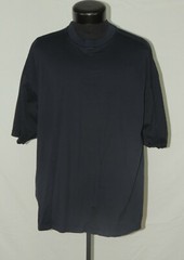 Men Murano Navy Blue Soft Cotton Made Italy Tee Shirt T Solid Crew Neck EUC 2XL