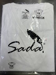 Sada Shirt V Neck Short Sleeve White Color Size 1x Sizes Can Be Mix Match S-6x