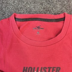 Hollister California 1990 Los Angeles Red Crew Neck Long Sleeve T-Shirt Size M
