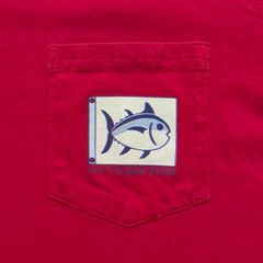 Southern Tide Georgia Bulldogs Men’s red graphic T-shirt XL pocket Cotton 2sided
