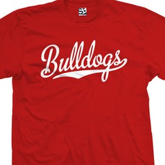 Bulldogs Script Tail Shirt – High School Sport Baseball Team Women Ladies Unisex