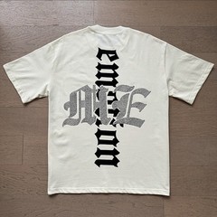 Mixed Emotion Vintage Beaded Letter Print Round Neck T-shirt
