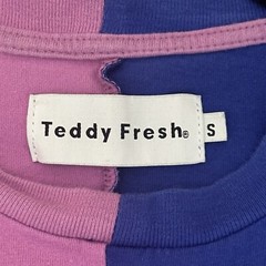Teddy Fresh Color Block T Shirt Men’s Small – Pink Blue Crewneck Logo
