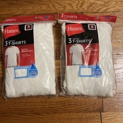 2 packs of 3 Hanes Tagless Mens Breathable T-shirts Size Small