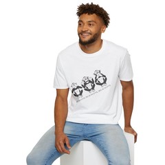 Three Wise Monkeys T-Shirt Funny Graphic Tee See No Evil Hear No Evil Unisex