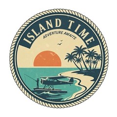 Seaplane Fishing Sunset Tee