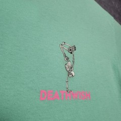 VTG Deathwish Skateboard League T-Shirt Mens Large Green Skeleton DWSL Skate Tee