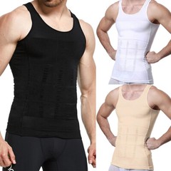 Mens Vest Tops Slimming Body Shaper Corset Abdomen Compression Exercise Sports