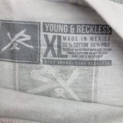 Young & Reckless Shirt Mens XL Blue Just Chillin Polar Bear Wolf Graphic Funny