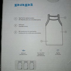 NEW 3 PACK MENS PAPI COTTON STRETCH SOFT TOUCH TAG FREE TANK TOPS Medium