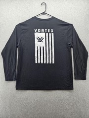 Vortex Shirt Mens XL Black Long Sleeve Crew Neck Logo Jersey Lightweight