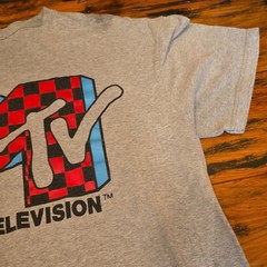 MTV Men’s Gray Logo Graphic Crew Neck Short Sleeve T-Shirt Size 2XS