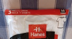 Vintage 1997 Hanes Men’s Comfort T-Shirt 2 Lot 3 Pack Size Medium Crew Neck New