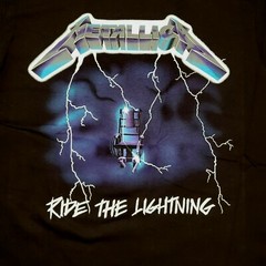 FREE SAME DAY SHIPPING Classic METALLICA RIDE THE LIGHTNING Black Shirt LARGE