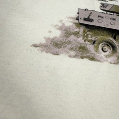 Vtg Gildan US Navy Marine Corps Military Vehicles Mens Shirt XL Beige Spellout