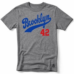 BROOKLYN 42 Baseball HOF themed Pre-Shrunk Ring Spun Cotton T-Shirt