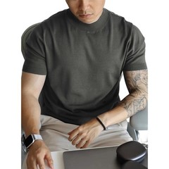 For Men For Casual Wear Mens Knitted Tee Office Outfits Knitted Fabric