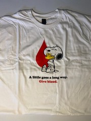 American Red Cross x Peanuts A Little Goes A Long Way Give Blood XL T-Shirt