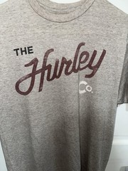 Hurley Graphic Print Gray Crew Neck Short Sleeve Mens Knit T-Shirt Logo