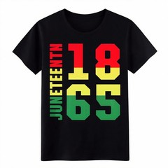 Red Yellow Green Heritage 1865 Vertical Text Graphic Unisex Cotton T-Shirt