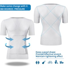 Fajas Para Hombres Faja Reductora De Hombre Body Shaper Tummy Control Tee Shirt