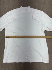 Delta Solid White Turtle Neck Long Sleeve Shirt Mens Size XXL NEW