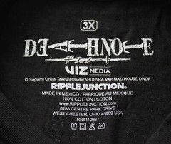 Death Note Unisex Adult’s Shinigami Ryuk Apples L/S T-Shirt MP7 Black Size 3X