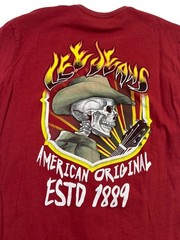 Lee Jeans ESTD 1889 T Shirt Mens Large Red American Original Classic Fit Graphic