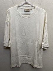 NEW Amongst Others Men’s XL Off White Drop Shoulder Boxy Short Sleeve T-Shirt