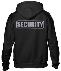 Security hoodie, REFLECTIVE LOGO, Party bouncer, Security guard