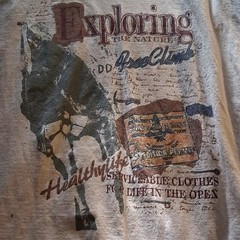 vintage Northwest Territory Exploring Nature Graphic Beige Cotton TShirt Men’s L