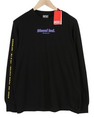 Diesel T-Just-LS-E4 Men’s M Black Long Sleeve Round Neck Shirt MSRP 80