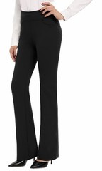SEVEGO Women’s Bootcut Yoga Dress Pants Inseam High Waist Stretch Work XXL Blk