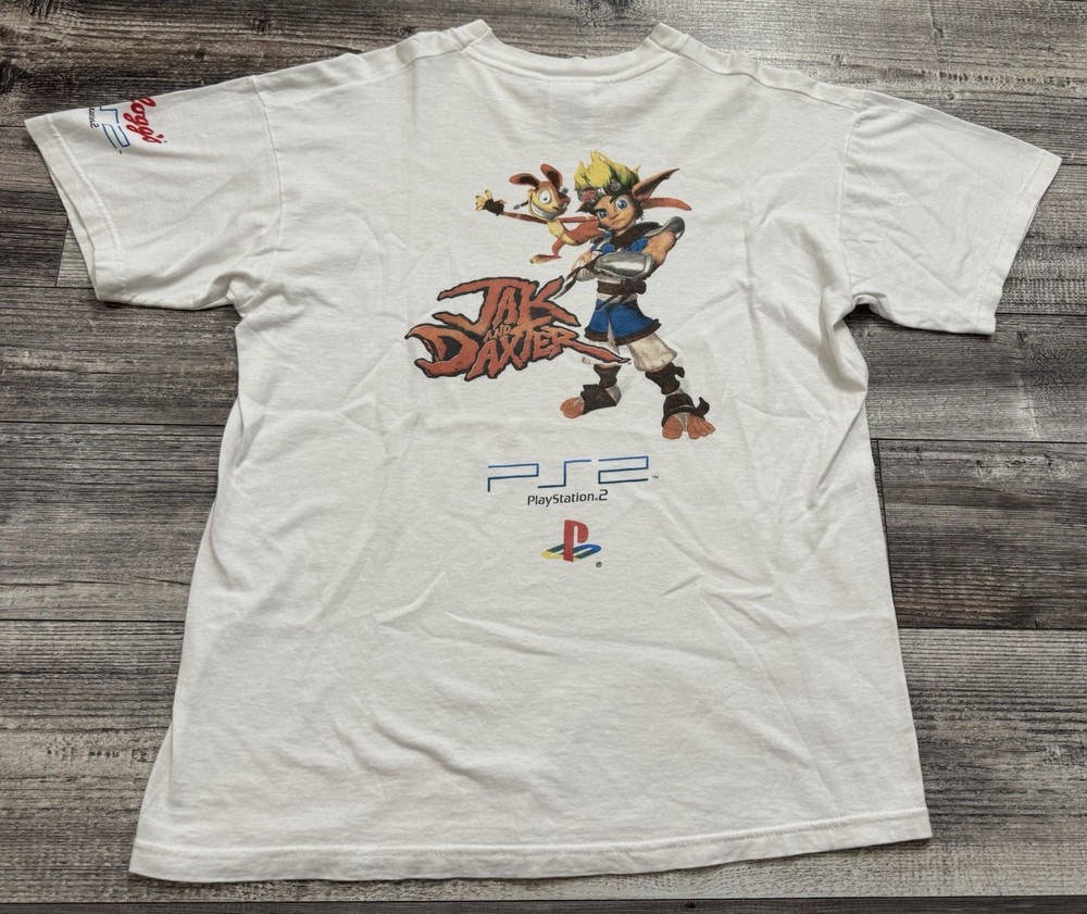 Vintage Jak and Daxter 2001 PlayStation 2 Video Game Sony Promo Shirt Medium Tee
