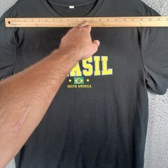 Brasil South America Pindorama Mens Black T-Shirt Size Large Short Sleeve Soft