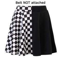 Goth Skirt High Waist Black Skater Skirts Pleated School Tennis Skirt-PJ M