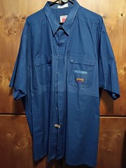 NWT Color Works S/S Dress Shirt W/Pocket’s Sz 3 X Dark Blue Free S/H