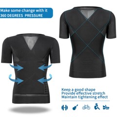 Fajas Para Hombres Faja Reductora De Hombre Body Shaper Tummy Control Tee Shirt