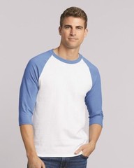Raglan 3/4 Sleeve Baseball Mens Plain Tee Jersey Team Sports Blank T-Shirt 5700