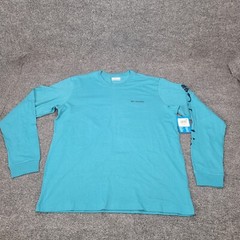 Columbia Shirt Mens Large Blue Teal Longsleeve Lightweight Outdoor New 94