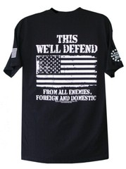 Second Amendment Militia This We’ll Defend T-Shirt 2A Gun Rights America US Flag