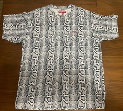 Supreme Snakeskin S/S Top White Grey Large SS24 Box Logo Tee Authentic
