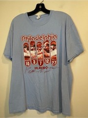 Light Blue Philadelphia Phillies MLB Players Graphic Tee with Red Accents