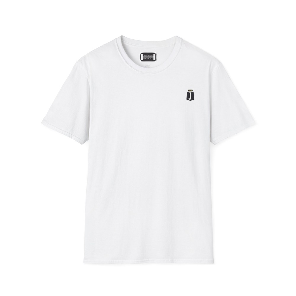 Jensen Healey Cutaway T Shirt – Soft Style Unisex White