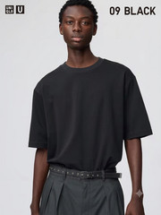 UNIQLO U AIRism Cotton Oversized Crew Neck Half-Sleeve T-Shirt XS-4XL Japan
