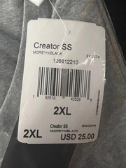 Adidas Creator SS T-Shirt 2XL Medium Gray Athletic Wear Short Sleeve Shirt Men