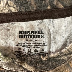Russell Outdoors T-Shirt Mens Size M Brown Camo Tulsa Welding School Graphic Tee