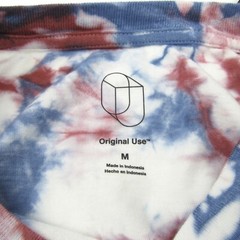 Original Use Mens Size M Crewneck Long Sleeve T-Shirt Tie Dye Red Ribbon
