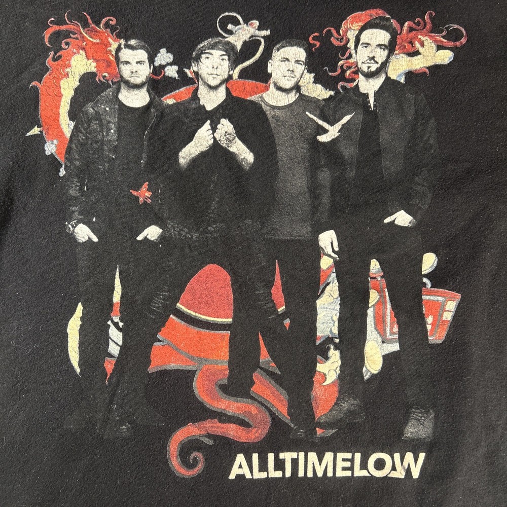 All Time Low Shirt Indie Emo Band Large 2000s