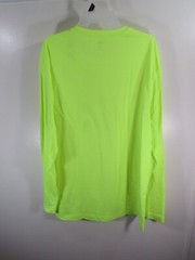 New Athletic Works Men T Shirt Size XL 46 48 Acid Yellow Long Sleeve